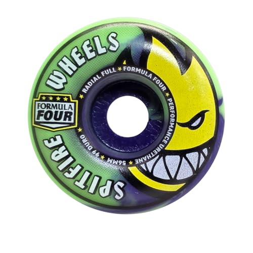 Wheels 56mm F4 99a Radial Full Neon Green/purple