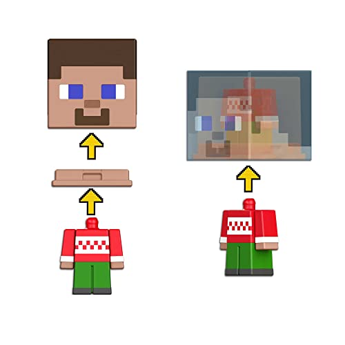 Mattel Minecraft Mob Head Minis Advent Calendar Featuring Pixelated Video-Game Character Figures With Giant Heads, Collectible Toy Gift For Fans Ages 6 Years & Older #TOP4