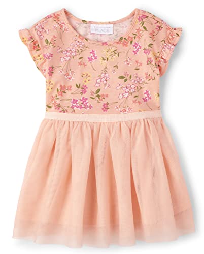 The Children's Place,Family Matching Dresses, Mommy And Me,Girls,Apricot Floral,9-12 Months #TOP2