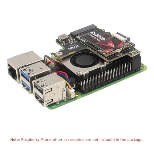 Image of X1003 Tiny PCIe to M.2 HAT NVMe SSD PIP PCIe Peripheral Board for Raspberry Pi 5 & Official Active Cooler Support M.2 2230 /2242 SSD