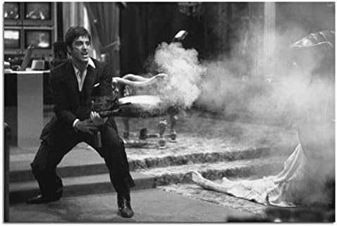 Scarface Poster Vintage Movie Posters Canvas Wall Art Living Room Decor Posters Unframed 16"x 24"