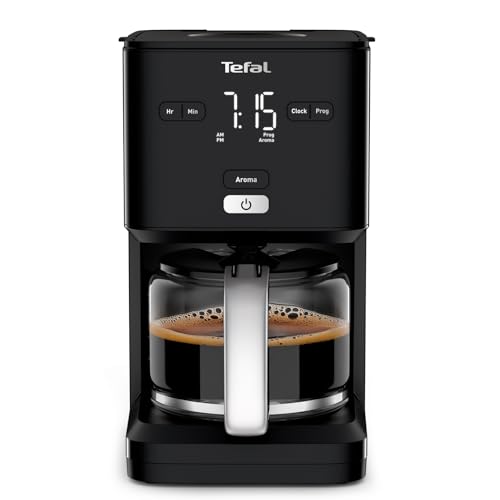 Tefal Smart’n Light Kaffeemaschine mit Timer, programmierbare Filterkaffeemaschine 1,25 l, Aroma-Funktion für intensiven Geschmack, Warmhaltefunktion, tropffrei und leicht zu reinigen, schwarz Tefal Smart’n Light Kaffeemaschine mit Timer, programmierbare Filterkaffeemaschine 1,25 l, Aroma-Funktion für intensiven Geschmack, Warmhaltefunktion, tropffrei und leicht zu reinigen, schwarz