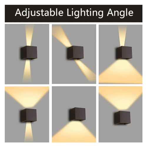 Lámpara de pared LED IP65 impermeable para exterior e interior aplique blanco cálido pack de 4 6