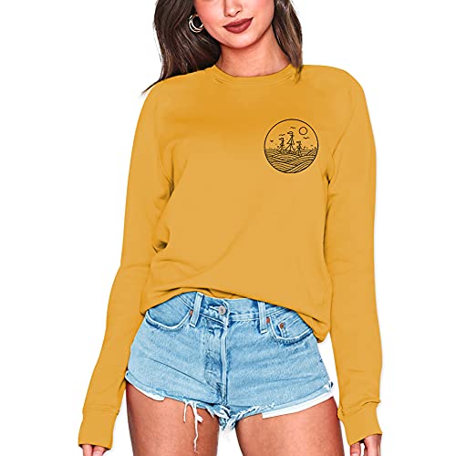 ▷ sudadera mujer mostaza 2022 - Scallopway