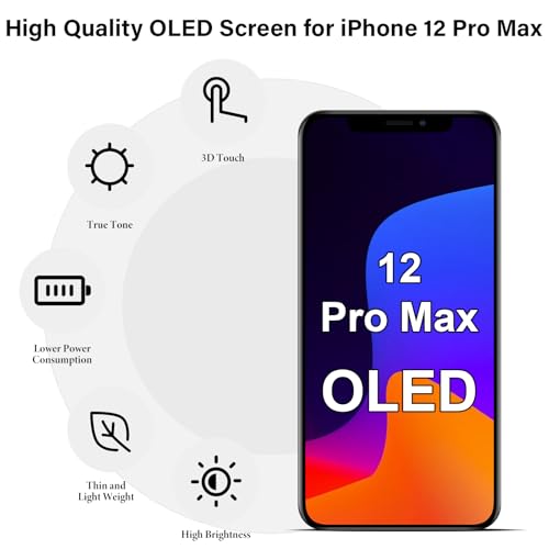 Écran tactile OLED iPhone 12 Pro Max bloc complet A2411 kit - 5