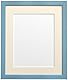 FRAMES BY POST Bilderrahmen, 1,9 cm, mit pinkem, 45,7 x 30,5 cm, Kunststoff, Glas, Blau, Rosa Passepartout, 18 x 12 Image Size 14 x 8 Inch