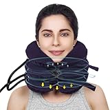Cervical Neck Traction Device & Inflatable Neck Stretcher Provide Neck Support Neck Traction and Neck Pain Relief, Neck Brace and Cervical Traction Device Neck Care Equipment(Purple)