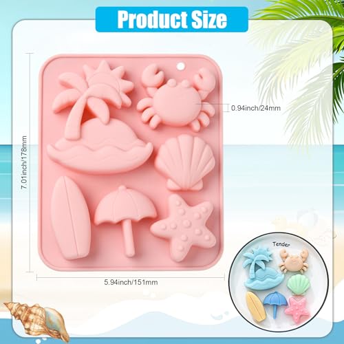 Moule silicone plage d'été résistant pour démoulage facile de chocolat