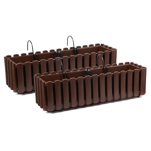 Tymar Blumenkasten mit Halterungen landhausstil, Balkonkasten...