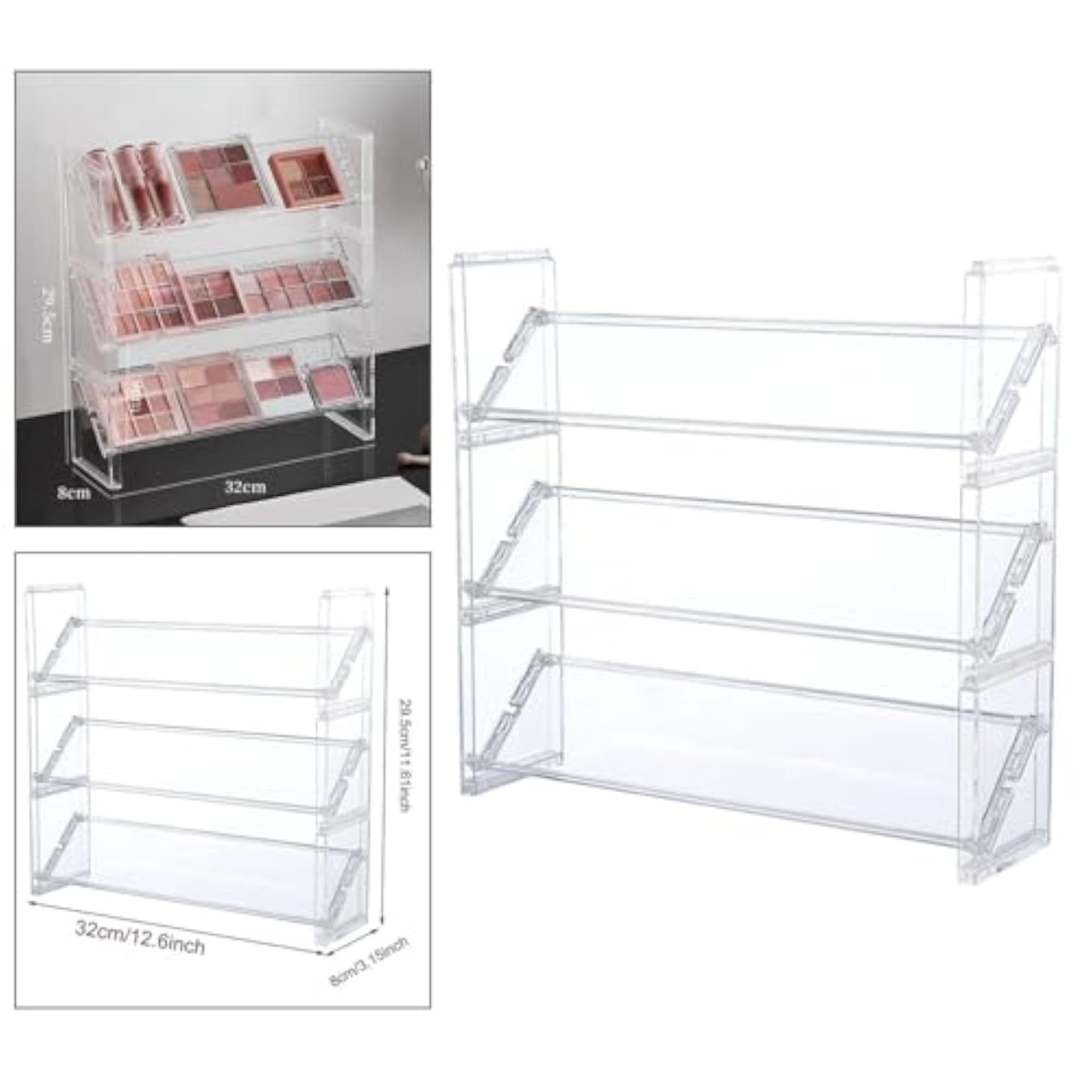 Clear Makeup Organizer, Jewelry Lipstick Holder Display Case