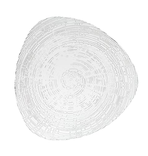 B'GHEST Set 6 unidades Laren Bajoplato Triangular Cristal. Medida:Ø28 Cm.