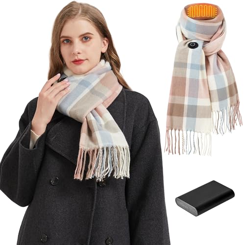 vapesoon Heated Scarf with 6000mAh Battery Fashionable and Warm Unisex - Ideal for Strolling Camping Work Thanksgiving Christmas and More