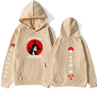 Uchiha Itachi Hoodie Sharingan Pullover Anime Comic Graphic Print Hoodie Long Sleeve Jumper Sweatshirt for Unisex Adult