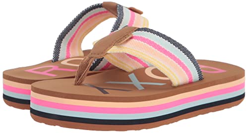 Roxy Girls Rg Chika Chunk Sandals Flip-Flop, Blue/Pink, 12 Big Kid #TOP6