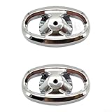 Floweringbeter Angelrollenteile für DAIWA Rollen – Seitenabdeckung Knauf Griff Pillen Ersatz kompatibel mit Alpha Fuego Modellen (2 Stück silber)