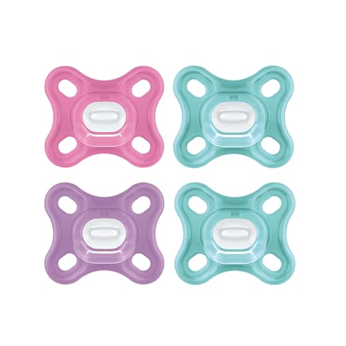 Image of MAM Comfort Baby Pacifiers, Lightweight One-Piece Full Silicone Binky for Newborns 0-3 Months, BPA-Free Nipple, Easy to Clean Pacifier, Best for Breastfed Babies, 4 Count Binkies