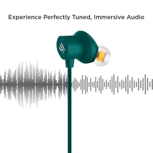 Image of Unix JAMZ Type-C Earphones with 10mm Dynamic Driver, Super Bass Boosted Sound, in-Ear Headphones with Mic, 1.2m Cable, Noise Isolation Earbuds for Android Phones, Tablets & Type-C Devices - Green