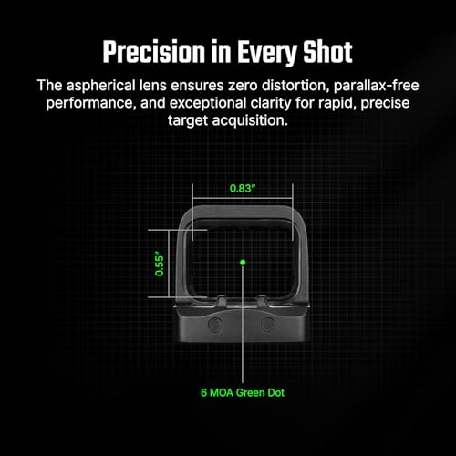 Image of OSIGHT SE Enclosed Micro Red Dot Sight, 2 MOA Dot & 32 MOA Circle or 6 MOA Dot, Red & Green Reticle Options, RMSc /K Footprint Compatible, Compact Reflex Sight for Concealed Carry