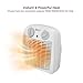 Comfort Zone CZ45E 750/1,500-Watt Fan-Forced Personal Heater with Adjustable Thermostat, Overheat Protection, Safety Tip-Over Switch, Energy Save Features, and Convenient Carry Handle, White