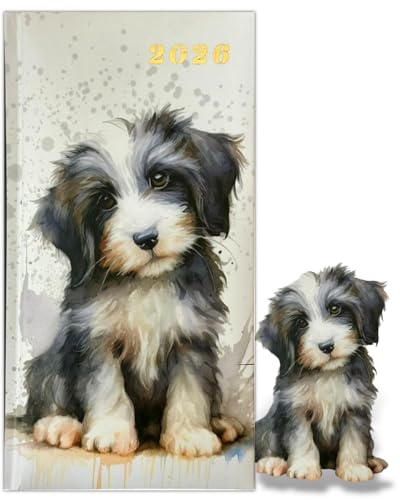 PSO 2026 Diary Slim Week to View Fashion soft padded hardback vintage Diary (Cute Dogs) - Image 2