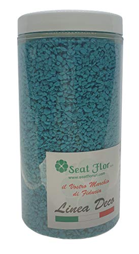 Sabbia granulare, pretrisco colorato, Colori Brillanti, atossici, anallergici, 2-3 mm confezionata in Barattolo da 550ml - 750 gr