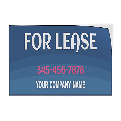 Custom Door Decals Vinyl Stickers Multiple Sizes for Lease Phone Number Company Name Business for Lease Outdoor Luggage & Bumper Stickers for Cars Blue 60X40Inches 1 Sticker