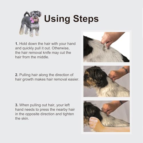 Cimvidi Trimmmesser für Hunde, 2-Teiliger Satz Haustier Trimmer Edelstahl Trimmer Set Hundefellpflege Haustier Produkte Haarkratzer Kamm Geeignet Für Katzen Hunde
