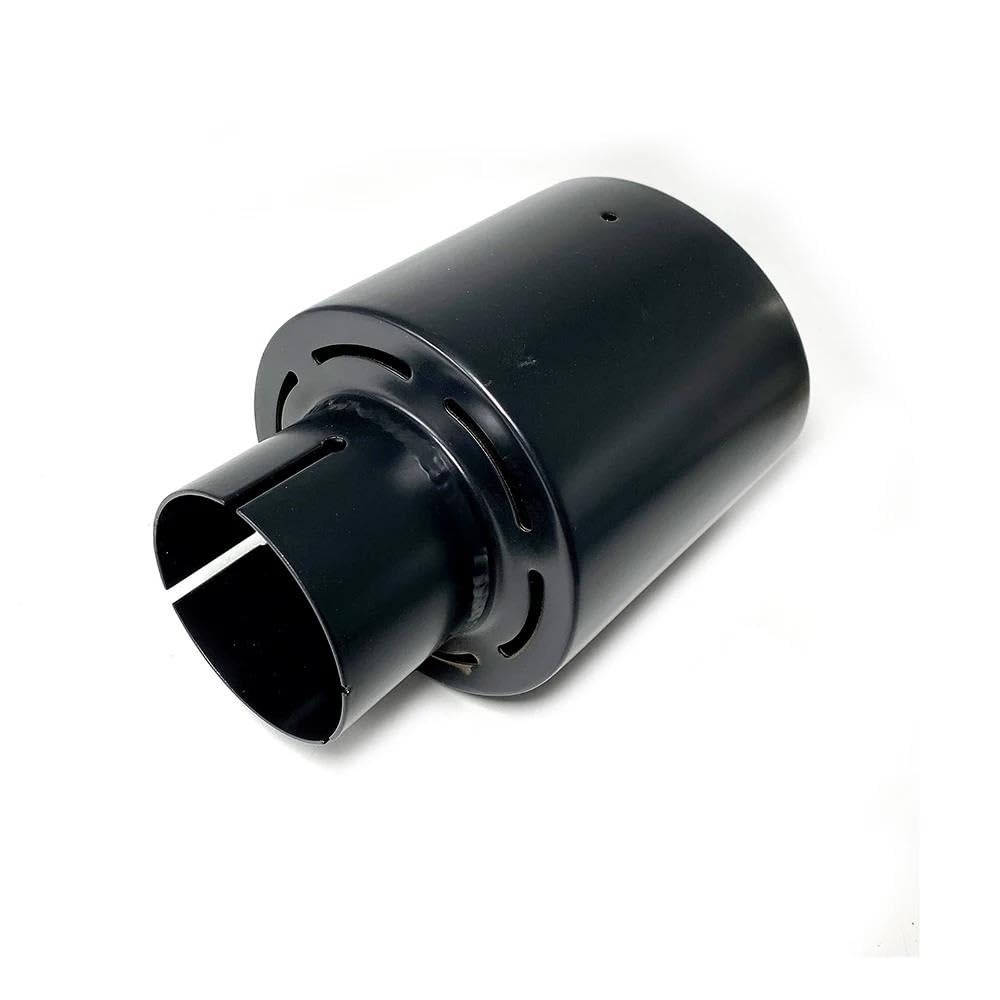 Silenziatore Scarico 1 Pz Nero Opaco in Acciaio Inox Silenziatore Terminale di Scarico Punta del Tubo di Scarico Universale Punta 51/54/57/60MM per BMW Auto Accessori(57MM IN-101MM out)
