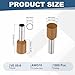 MECCANIXITY 1000Pcs AWG10 Wire Ferrules Crimp Terminal, VE 60-12 Copper Insulated Ferrule Crimping Connectors Kit for Stranded Wire, Electric Power Industrial Control System(Brown)