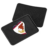 Huuraa Patch Amerikanisch-Samoa Flagge Herz Black 10 x 6,5cm Baumwolle Klettpatch für Mütze Geschenkidee
