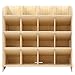 Wood Grain Board Desk Organizer - Holds 240 Colored Pencils - Large Capacity Pen Organizer Caddies for Office, Home Supplies - Artist's Pencils Pens Storage Holder Racks, Easy Assembly Natural Color