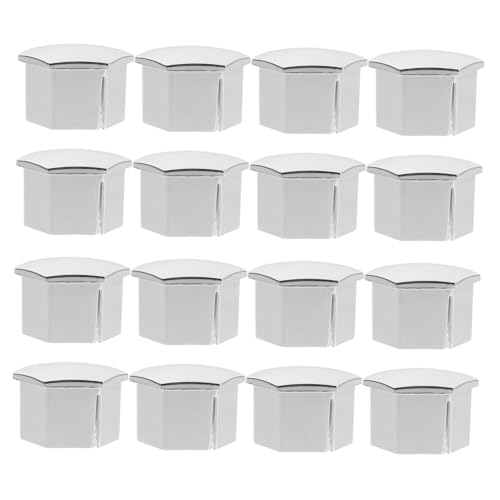 Cabilock 20 Pcs Hexagonal 17mm Lug Nut Covers: Easy Installation Car Wheel Nut Caps - Electroplated Plastic with Removal Clip for All Vehicles