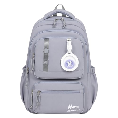 Image of Korean Style School & College Backpack with Detachable Pouch | 18 Inch Large capacity bag for Girls & Boys Age of 12-16 years | Best for School, Tution, Travel, Camping