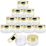 Beauticom 20g/20ml USA Acrylic Round Clear Jars with Lids for Lip Balms, Creams, Make Up, Cosmetics,...