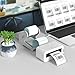 HBlife Label Holder for Rolls and Fan-Fold Labels Thermal Label Holder Shipping Label Stand Desktop Printer Supplies, White