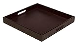 Simply Bamboo BDTS16 Espresso Brown Bamboo Wood Square Serving Tray, L x 16
