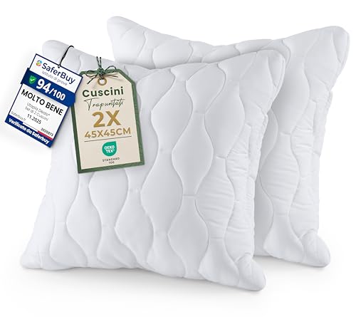 Utopia Bedding Cuscini trapuntati (Confezione da 2) 45 x 45