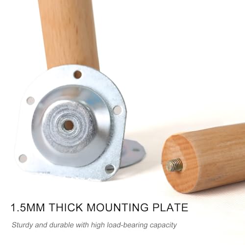 Patas de madera para muebles, juego de 4 patas oblicuas de 15 cm para mesa de café y sofá 5