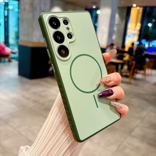 Coque Samsung S26 verte pour support magnétique voiture et quotidien actif