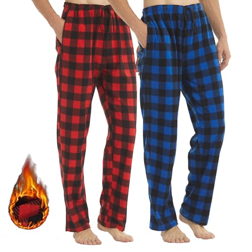 Pantalon pyjama homme chaud avec poches LANBAOSI le confort thermique pour vos nuits fraîches