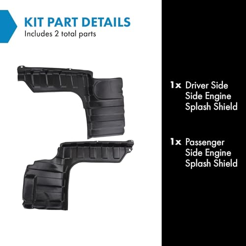 Image of TRQ Engine Splash Shield Driver & Passenger Side Compatible with 2012-2017 Hyundai Accent HY1228163 HY1228164