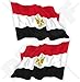 Produktbild Ägypten Ägyptische Wehende Flagge 75mm Auto & Motorrad Aufkleber, x2 Vinyl Stickers