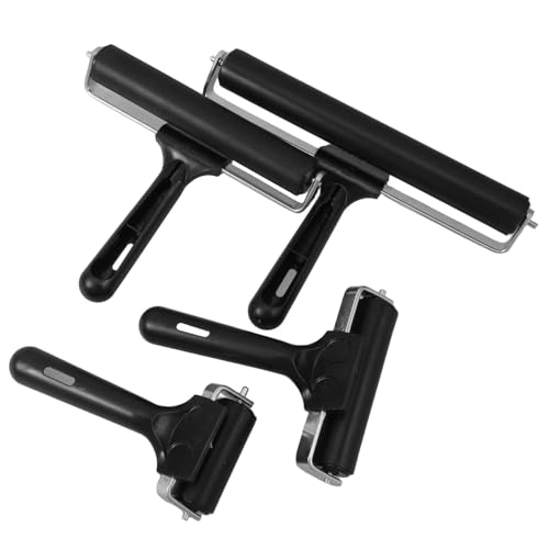 balacoo Ink Roller Tool Set 4pcs Rollers for Printing Crafting Vinyl Flooring Woodworking