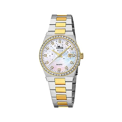 Montre femme Lotus 18886/1 en acier inoxydable avec mouvement quartz et calendrier
