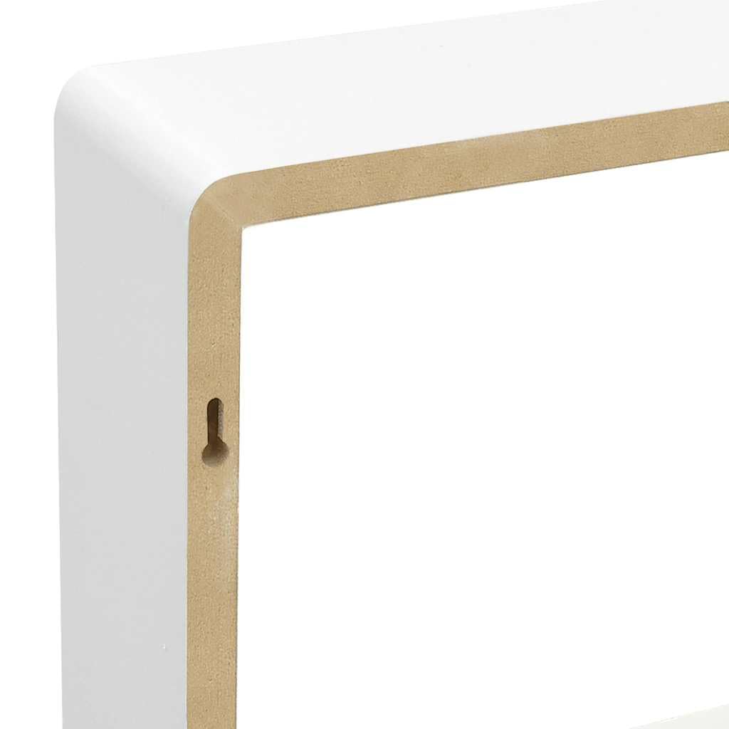 Mensole a Cubo da Parete 3 Pezzi Bianche MDF