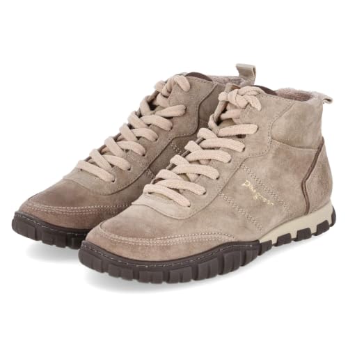 Bottes Paul Green 5506-041 beige en cuir et textile pour femme pointure 36