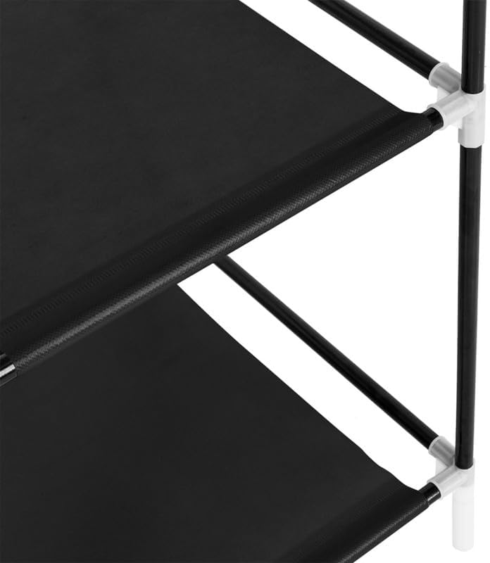 Miniatura 7 de Armarios portátiles para colgar ropa, armario de tela no tejida, organizador de almacenamiento de doble barra, ahorro de espacio, armario