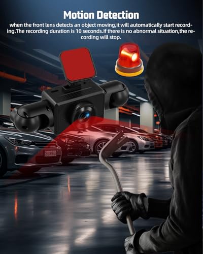 Cámara para coche de 360 grados con grabación en bucle y sensor de movimiento 6