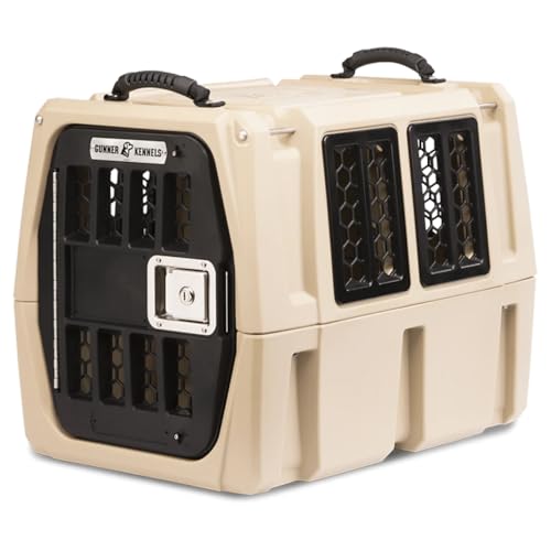 Gunner G1 Small Dog Kennel Double Wall Rotomolded Travel Crate 5 Star Crash Tested Pet Carrier Tan