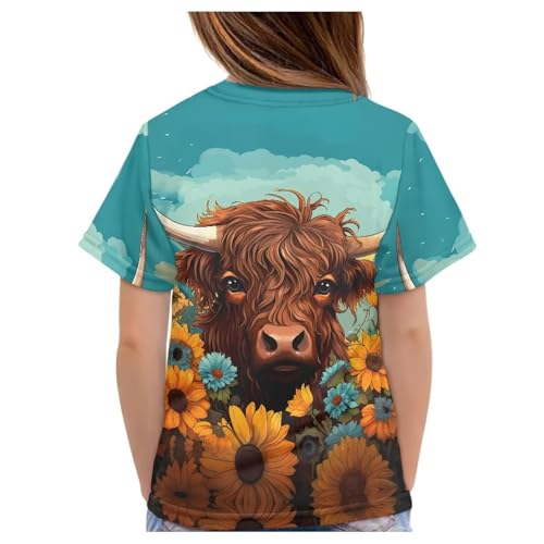 Image of JEOCODY Boys Girls Graphic Tees Funny 3D Printed Short Sleeve T-Shirts 3-16T